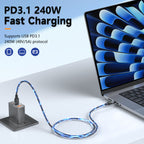 240W PD 3.1 Magnetic Charging Cable (Thunderbolt 5 Compatible)
