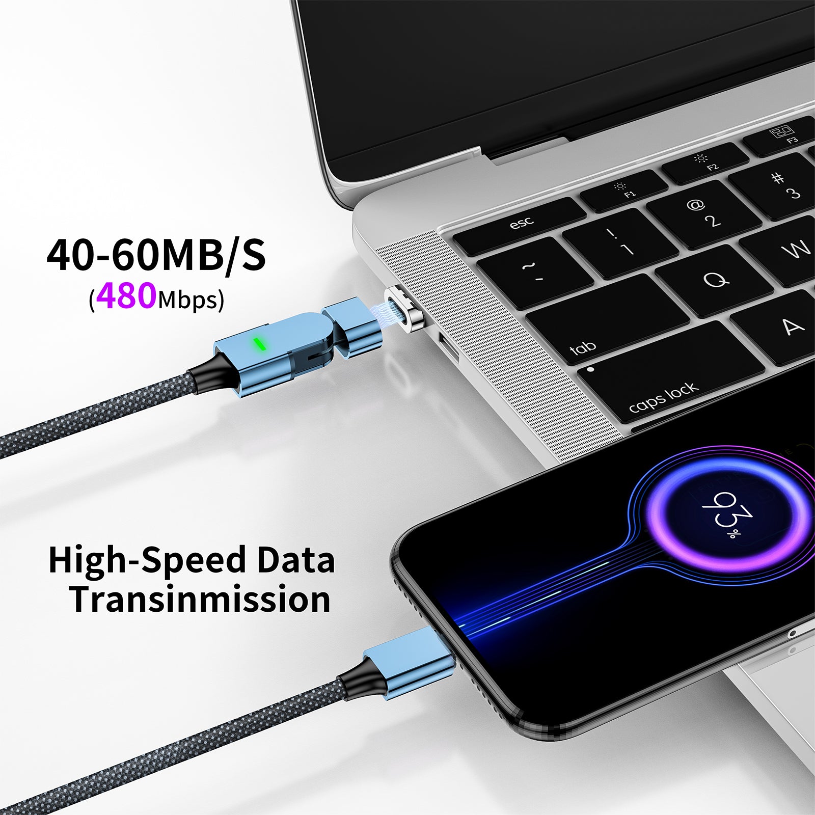 180° Rotation Magnetic Cable