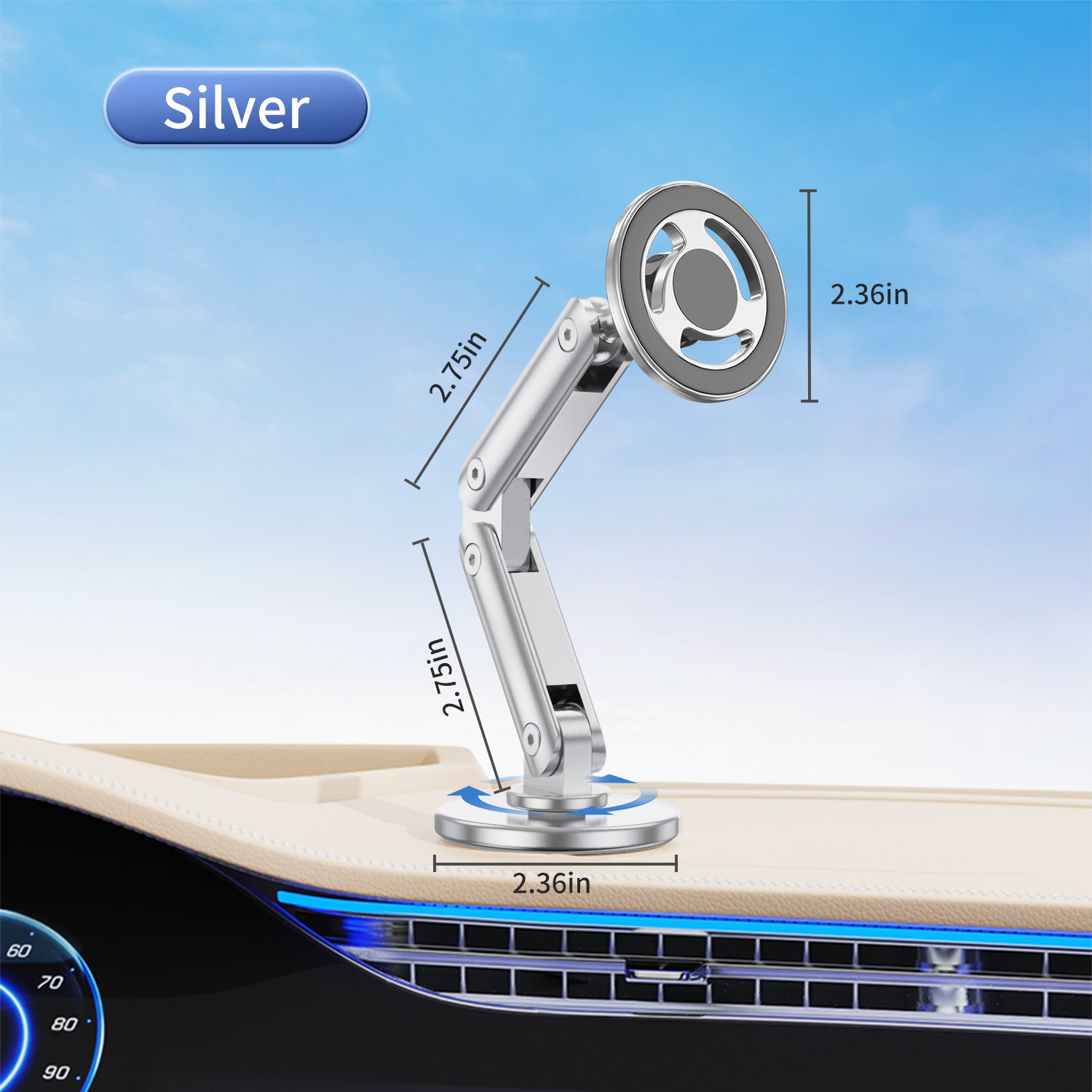 360° Rotation Folding Magnetic Car Mount C13